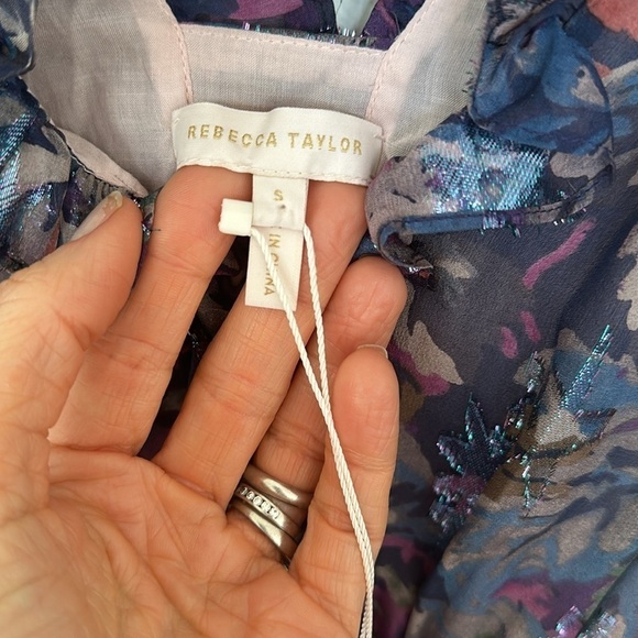 Rebecca Taylor Silk Floral Mini Dress NWT Small Summer Wedding Guest Vacay Party - Picture 8 of 10